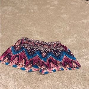 Pink and blue patterned shorts
